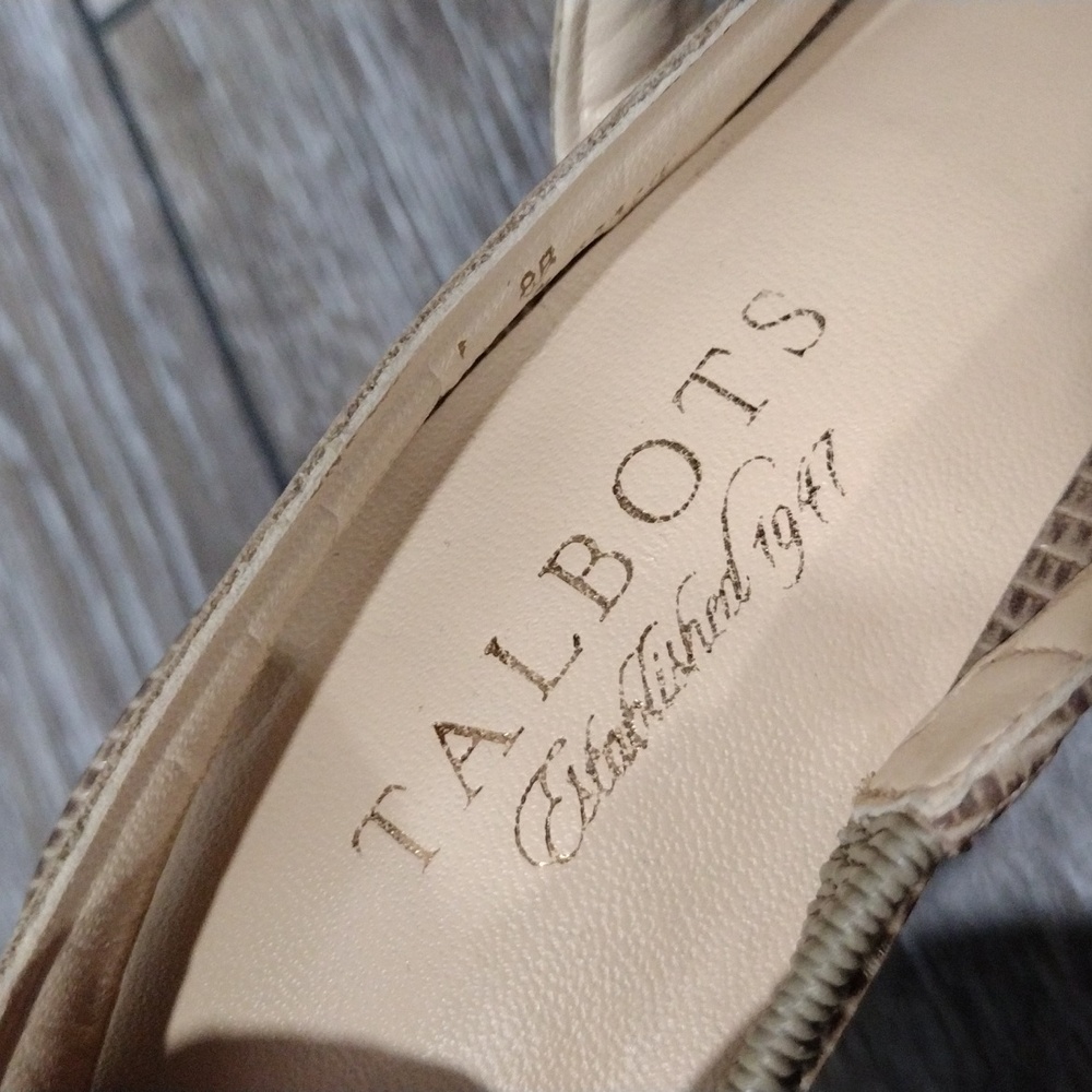 Talbots Python Look Light Brown Heeled Sandals. S… - image 4